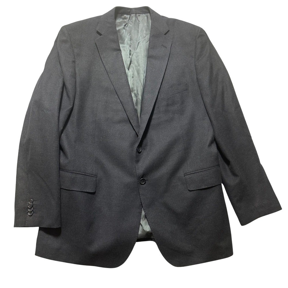 Beltrami Mens 46L‎ Sportcoat Chase Model Dark Gray Wool Silk Blend Suit Jacket